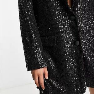 ASOS Black Sequin Blazer